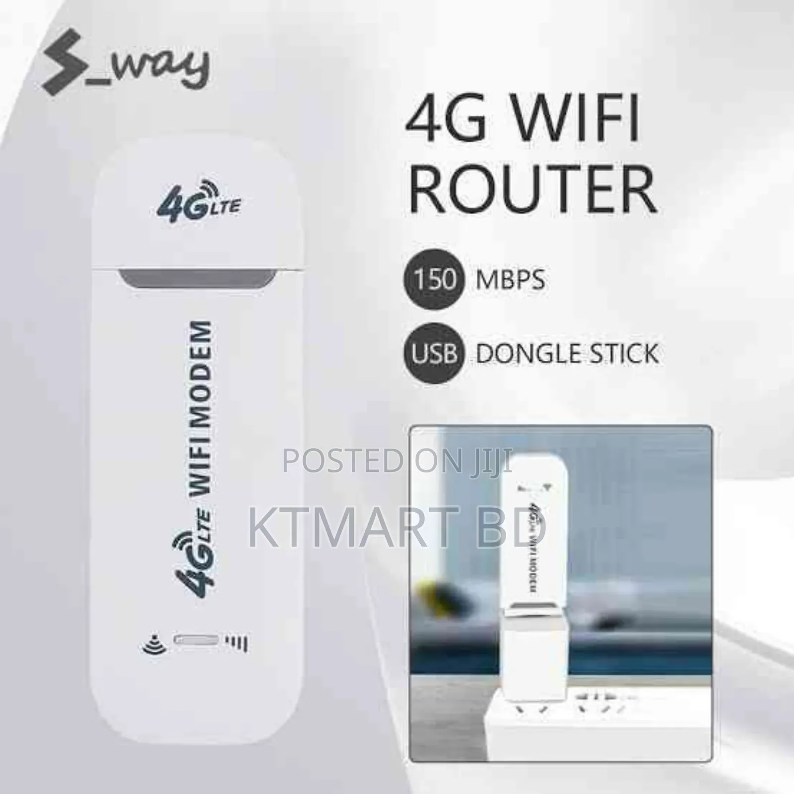 4G Wireless USB LTE Modem With Wi-Fi Hotspot 150MBPS