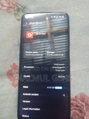 ওয়ানপ্লাস নর্ড এন২০০ ৫জি ৬৪ জিবি কালো