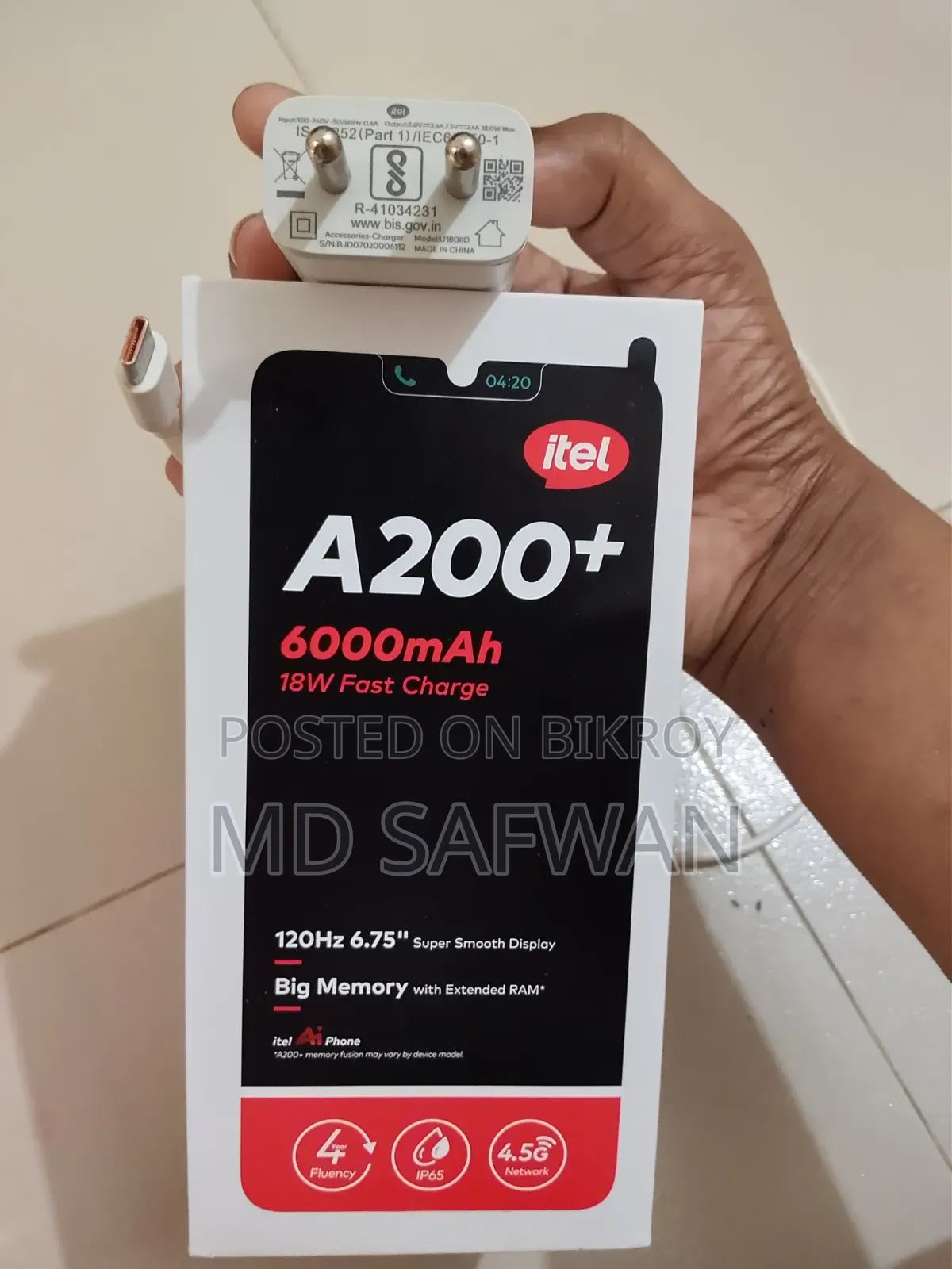 Itel A200+ 64 GB Silver