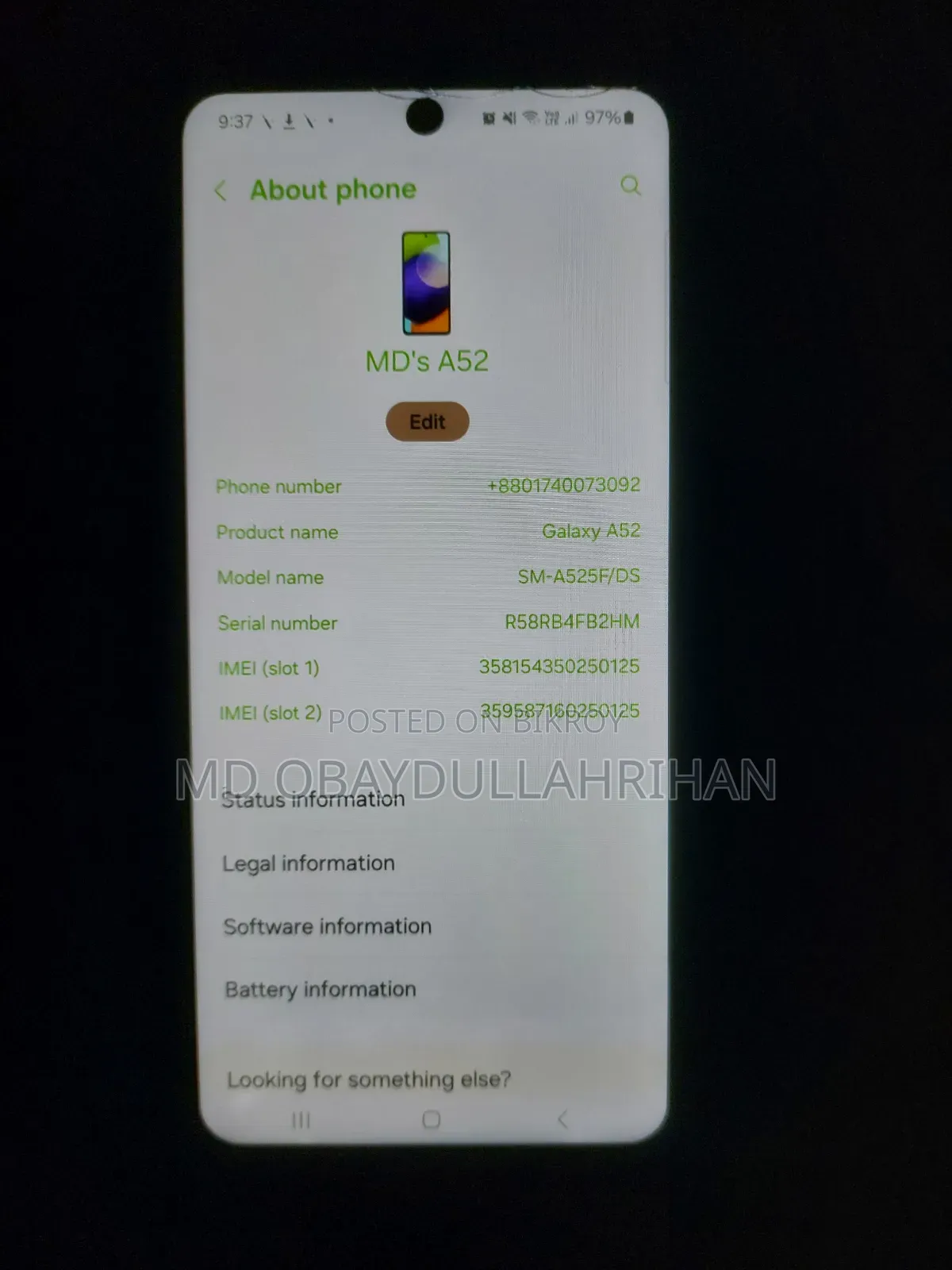 Samsung Galaxy A52 128 GB Blue