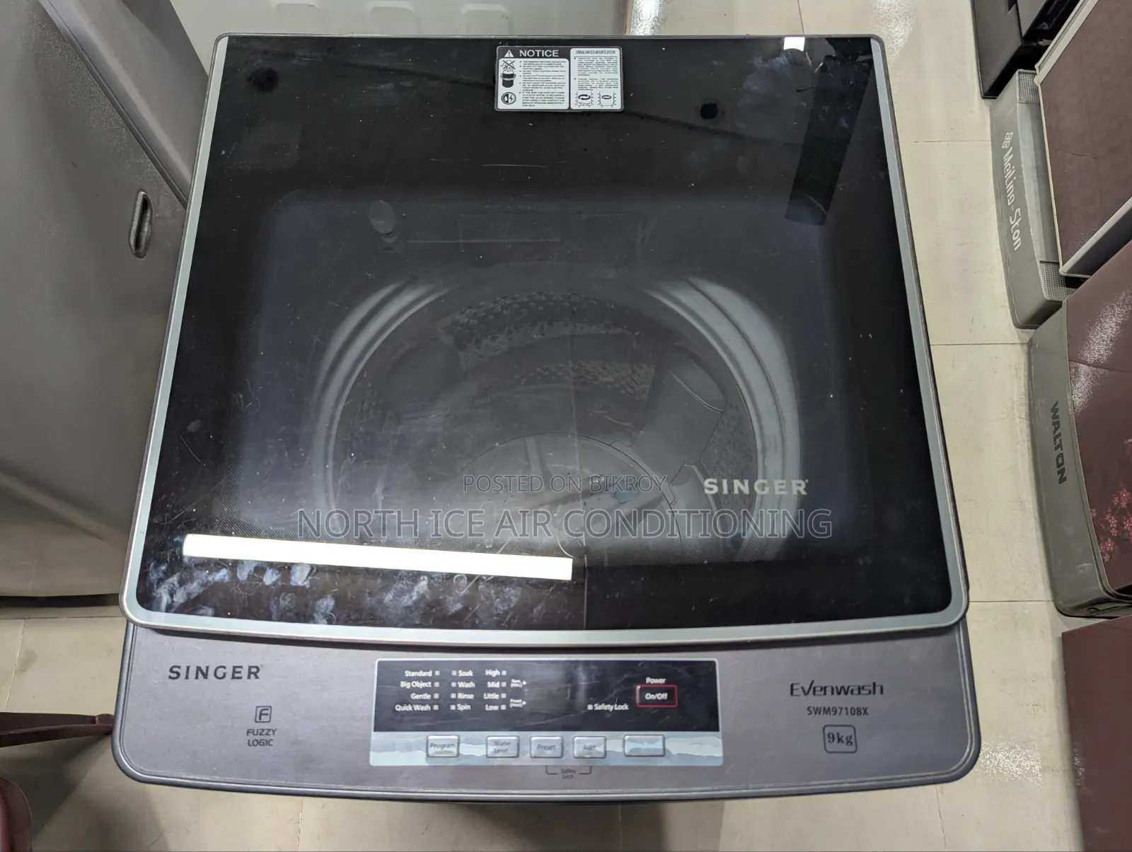 Singer Toploading Washing-Machine 9 Kg.