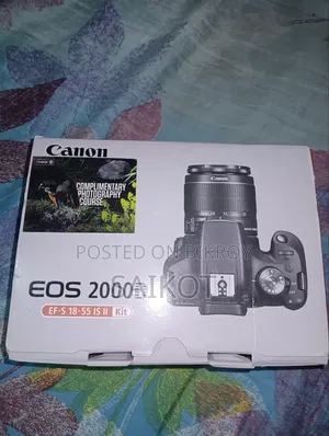 Canon EOS 2000D DSLR Camera With 18-55mm IS II Lens (Full Box)
