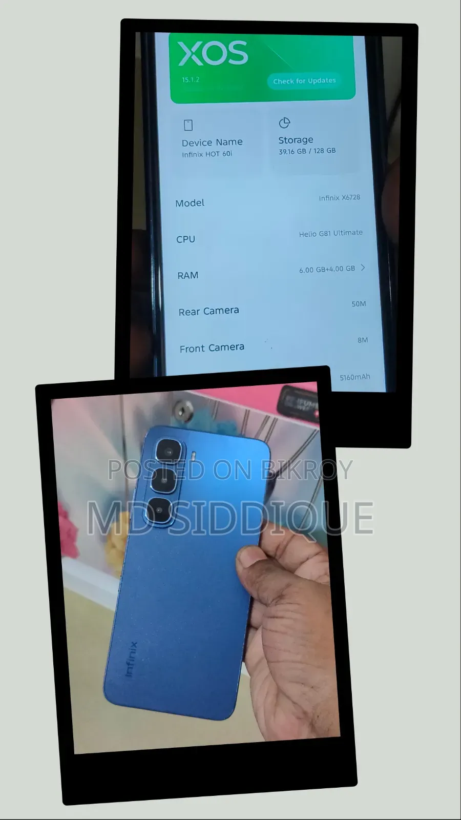 Infinix Hot 60i 128 GB Blue