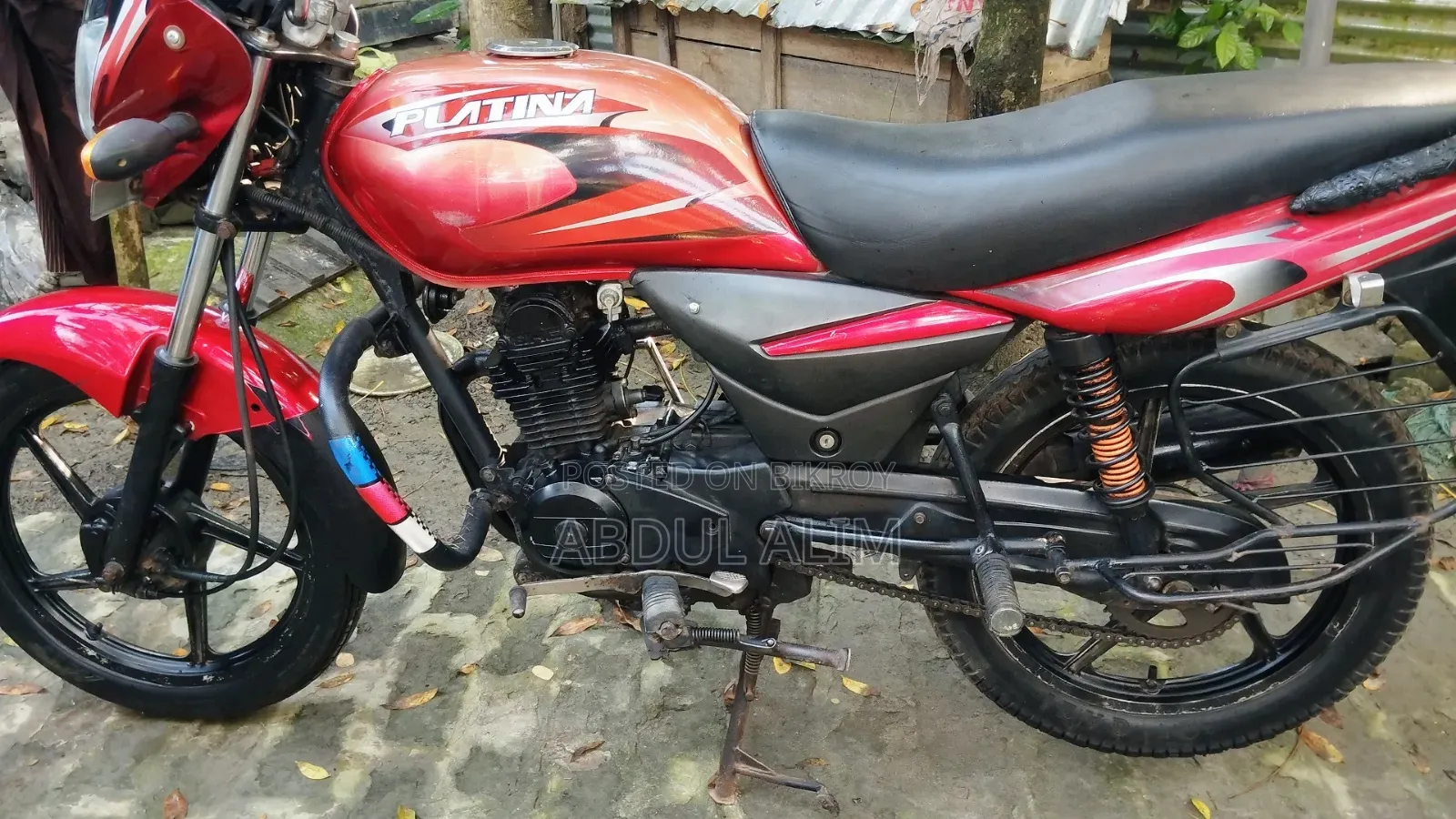 বাজাজ প্লাটিনা ১০০ ২০১৬ রেড