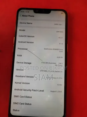 Oppo A3s 256 GB Gray