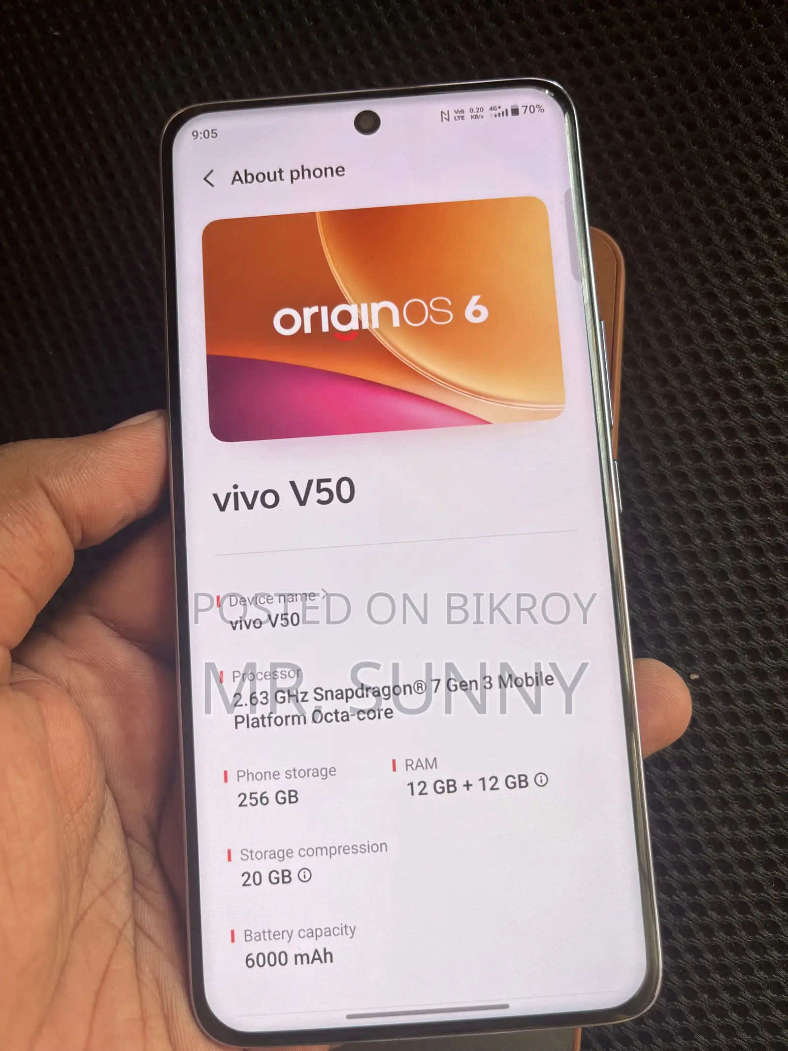 Vivo V50 256 GB Gray
