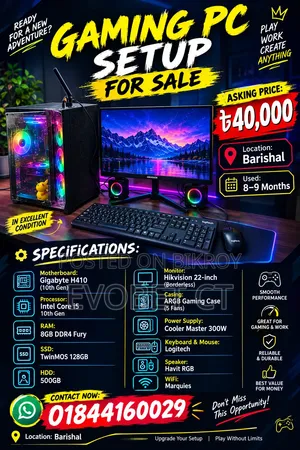 Desktop Computer Microsoft 8GB Intel Core i5 HDD+SSD 500GB
