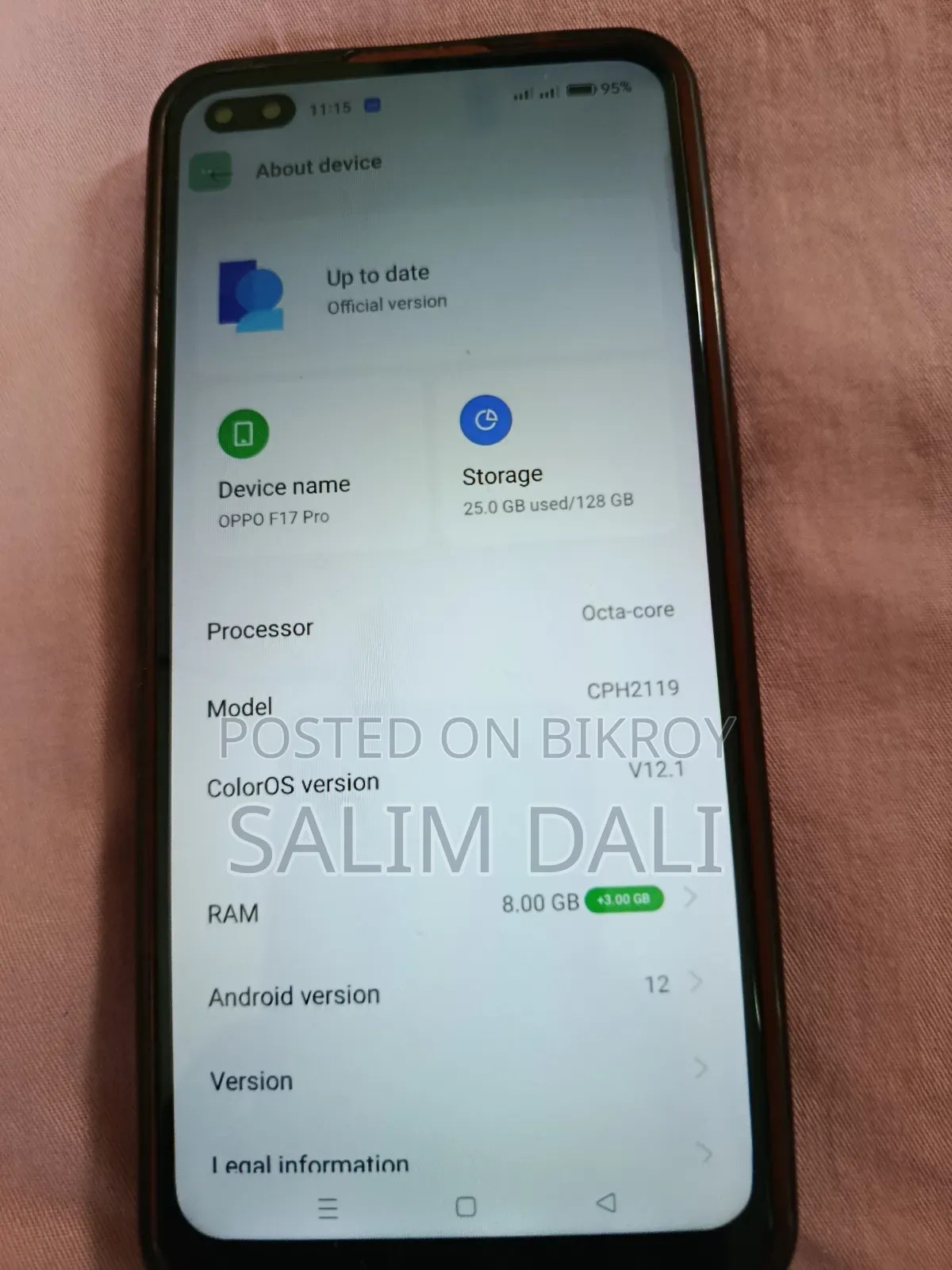 Oppo F17 Pro 128 GB Blue