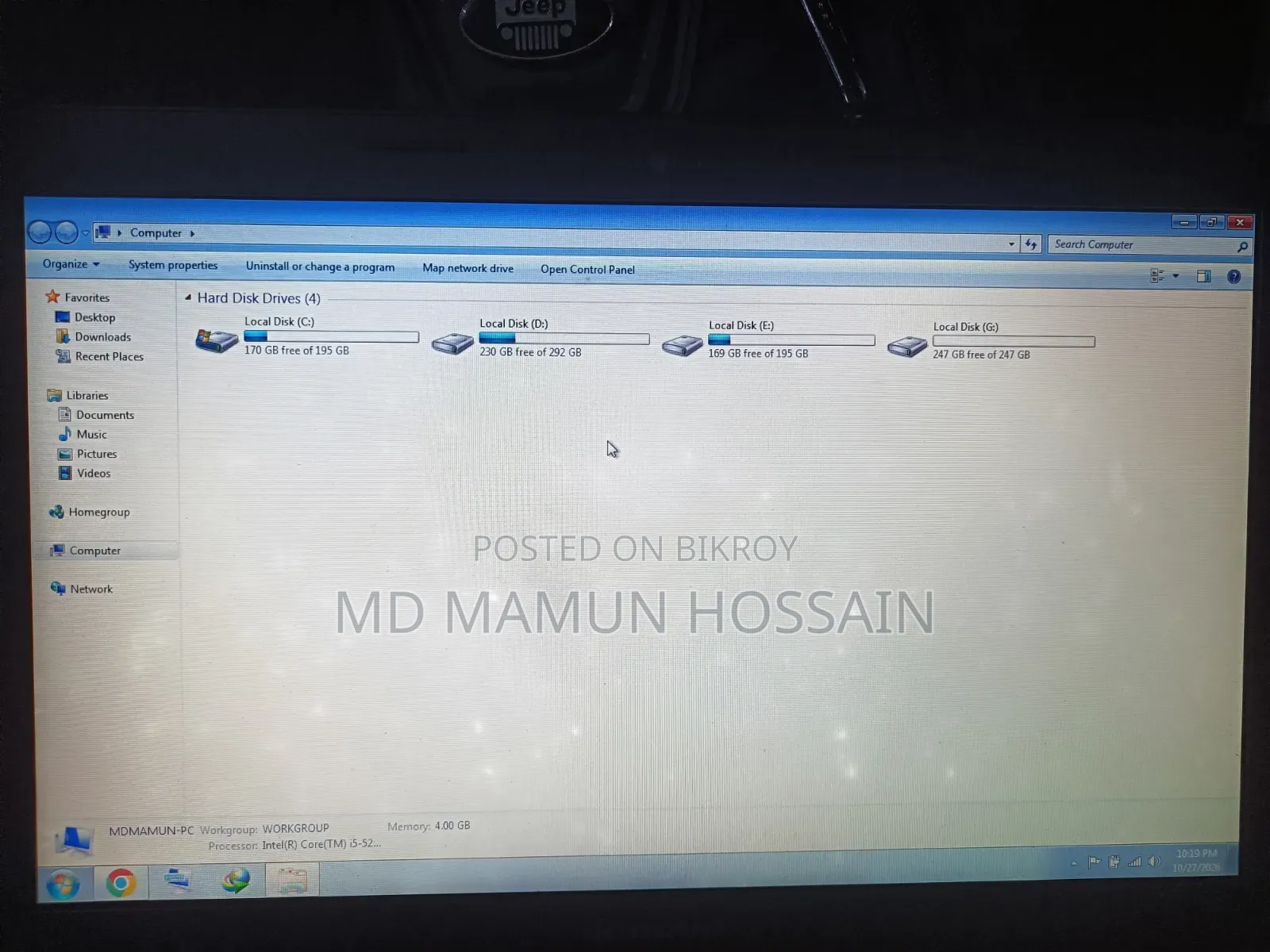 Laptop Lenovo B470 4GB Intel Core i5 HDD 1T