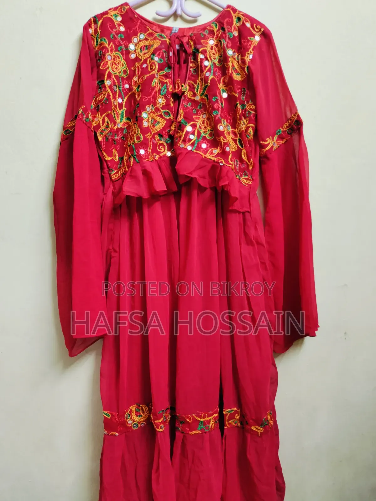 আড়ং স্টাইল লাল কটি গাউন