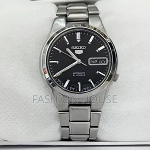 Seiko 5 Automatic 21 Jewels Men's Watch | Black Dial | Stainless Steel