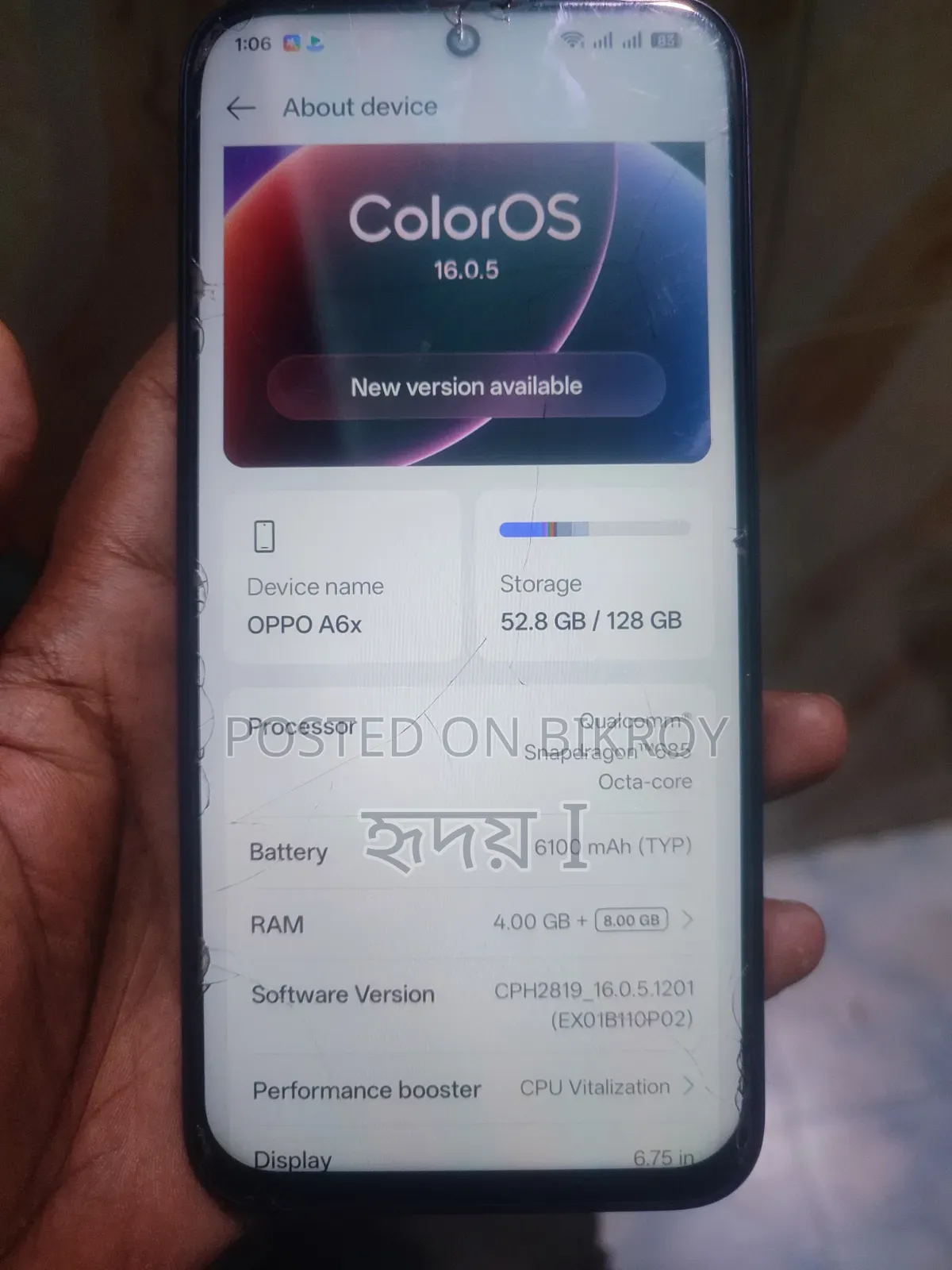 Oppo A6x 128 GB Purple