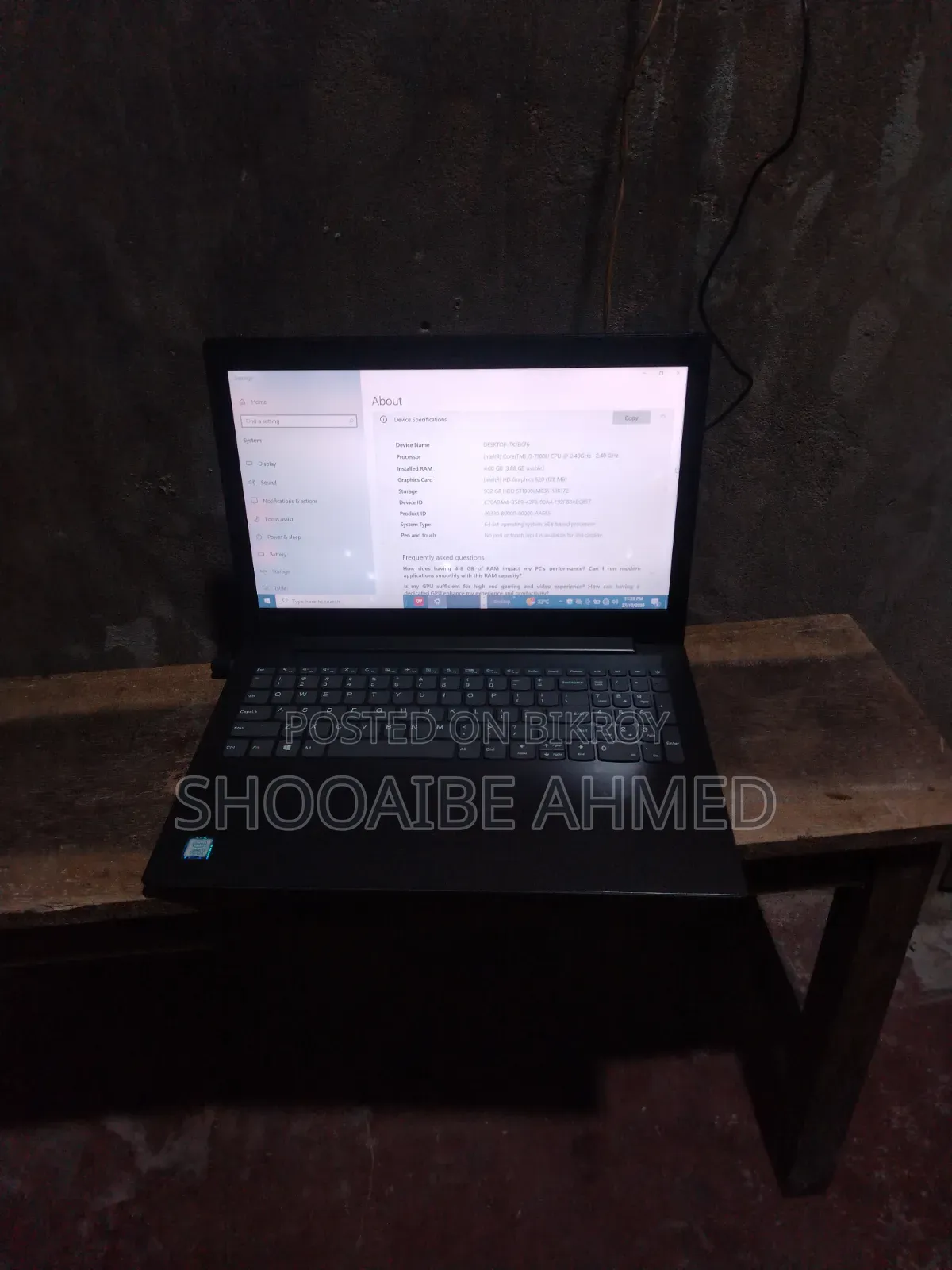 Laptop Lenovo Ideapad 3 4GB Intel Core i3 HDD 1T