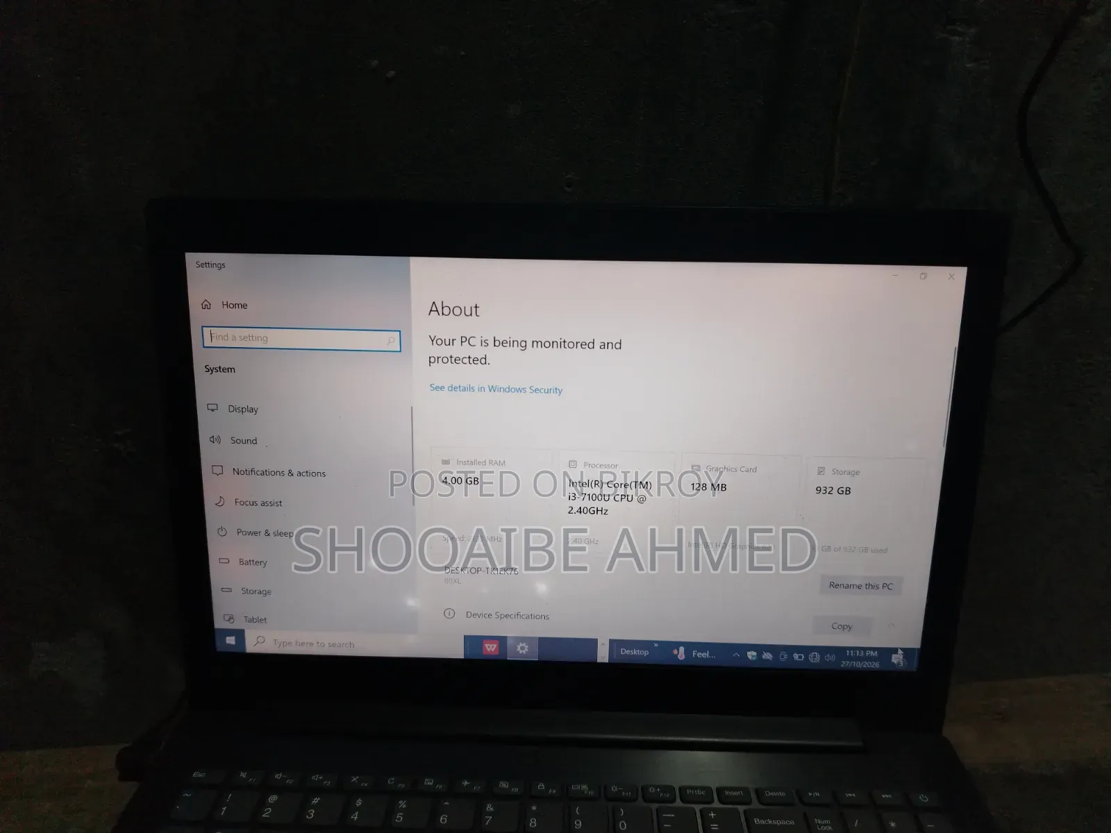 Laptop Lenovo Ideapad 3 4GB Intel Core i3 HDD 1T