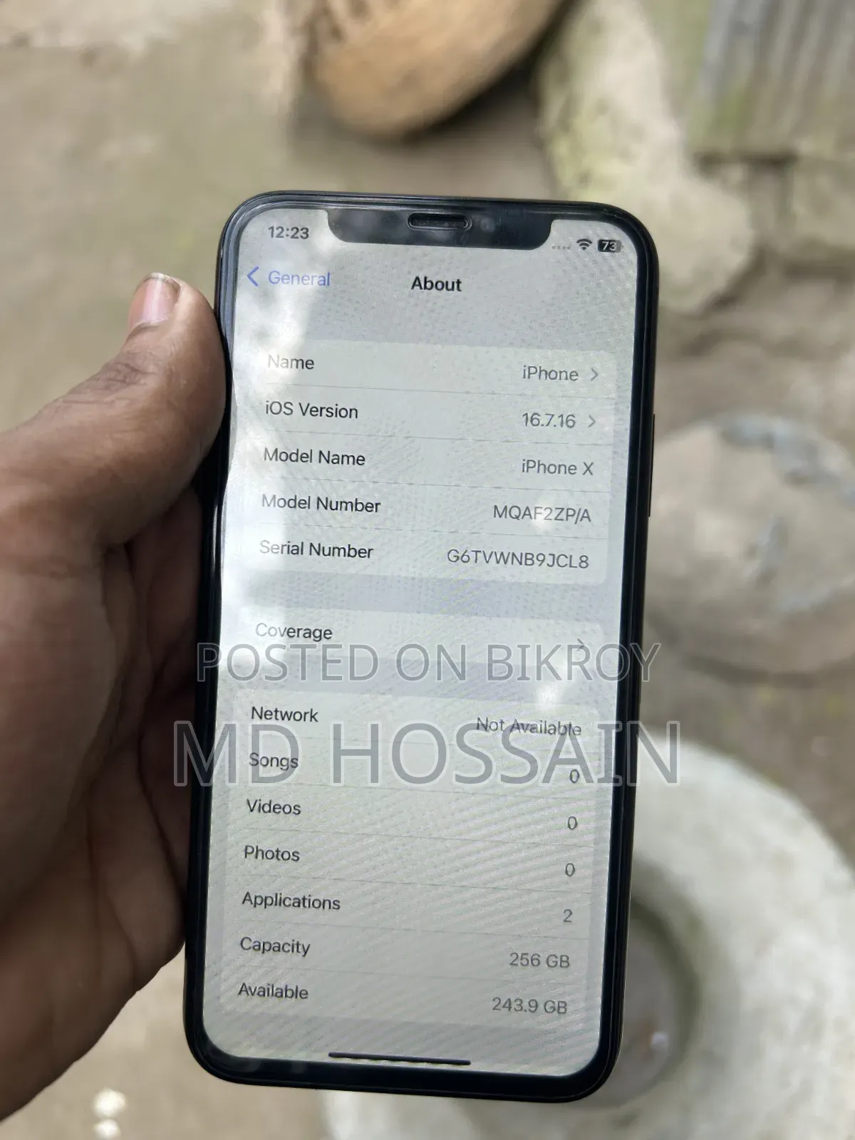 অ্যাপল আইফোন এক্স ২৫৬ জিবি ব্ল্যাক