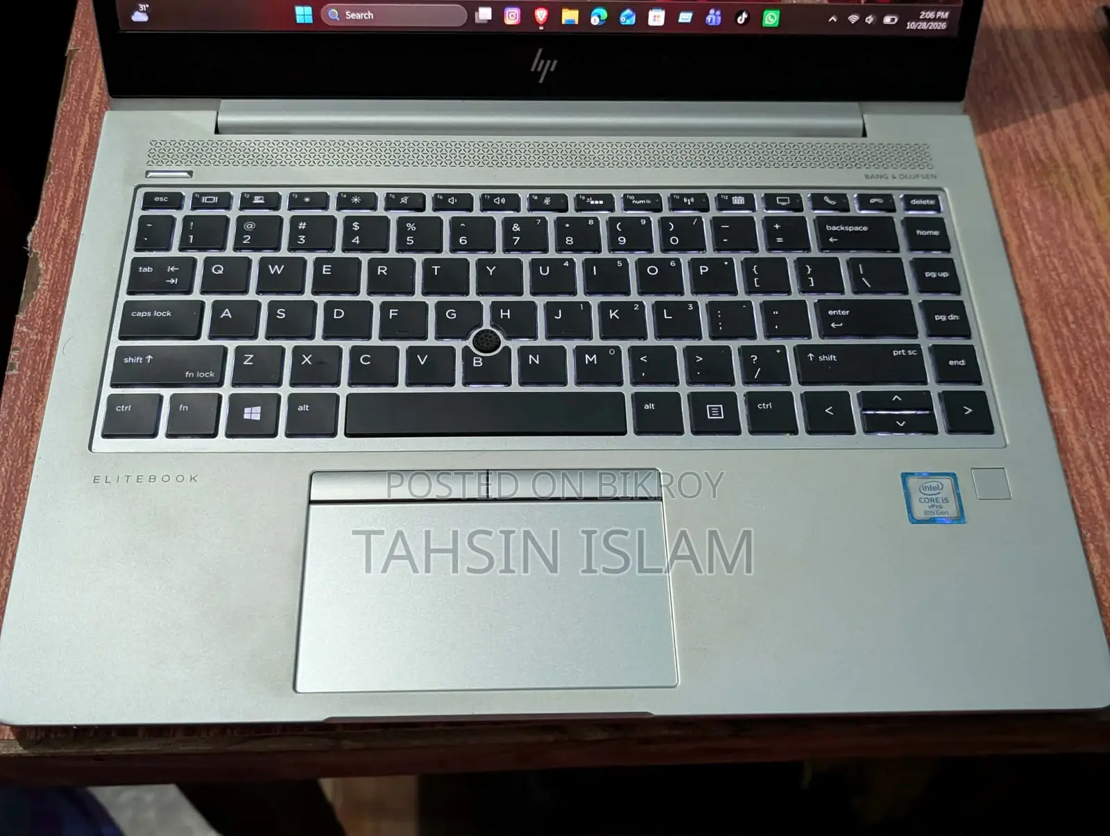 ল্যাপটপ এইচপি এলিটবুক ৮৪০ জি৬ ৮জিবি ইন্টেল কোর আই৫ এসএসডি ২৫৬জিবি