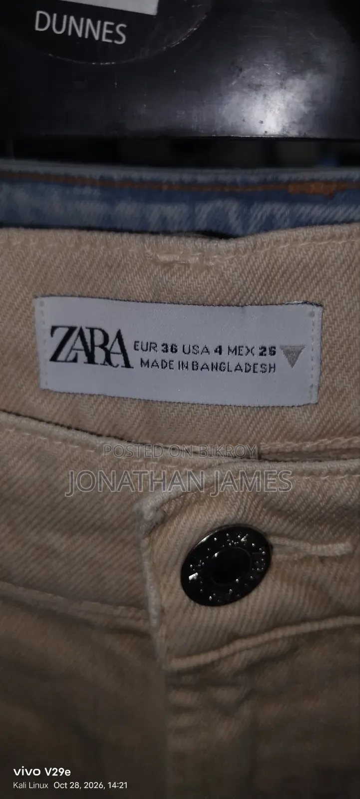 Baggy Pants অথেন্টিক . স্টক সীমিত।Zara Company Pant