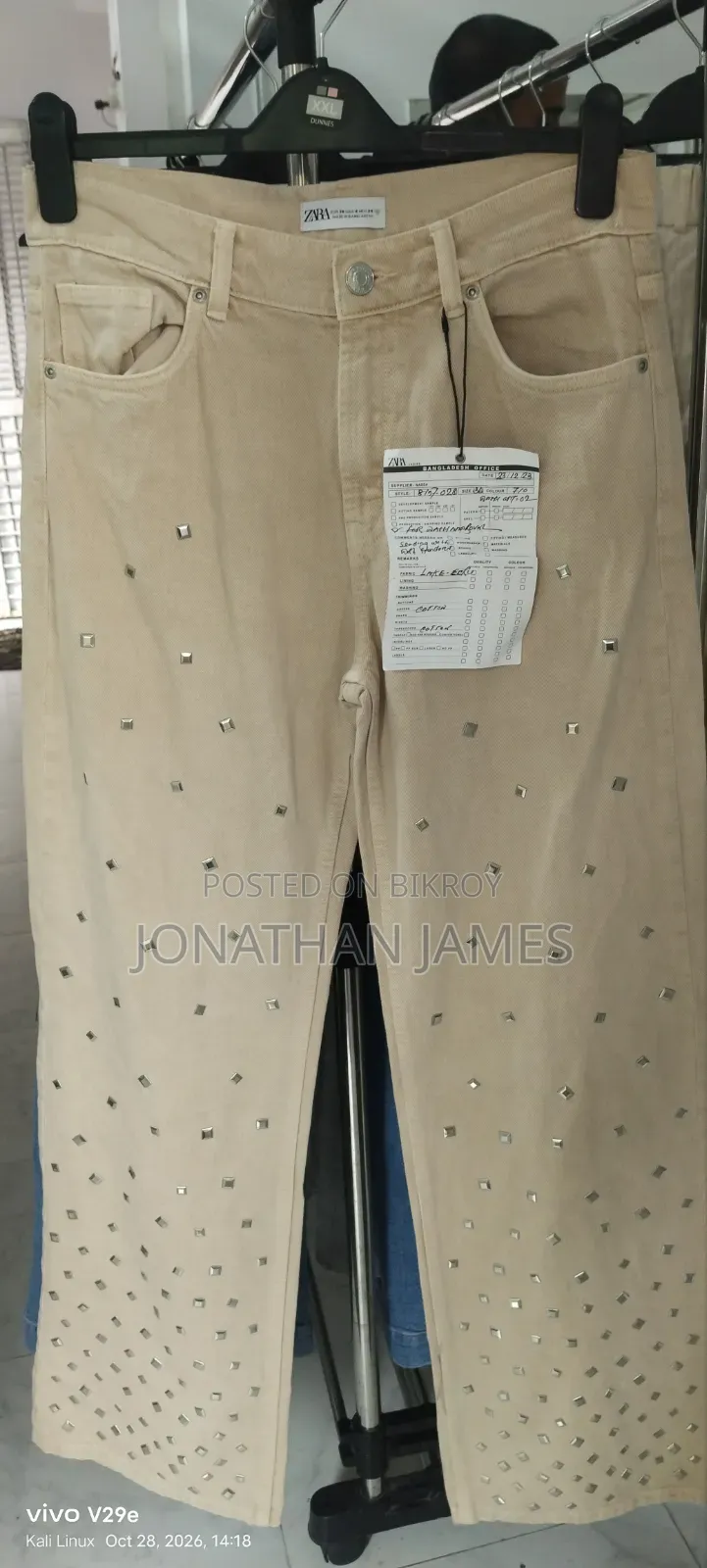 Baggy Pants অথেন্টিক . স্টক সীমিত।Zara Company Pant