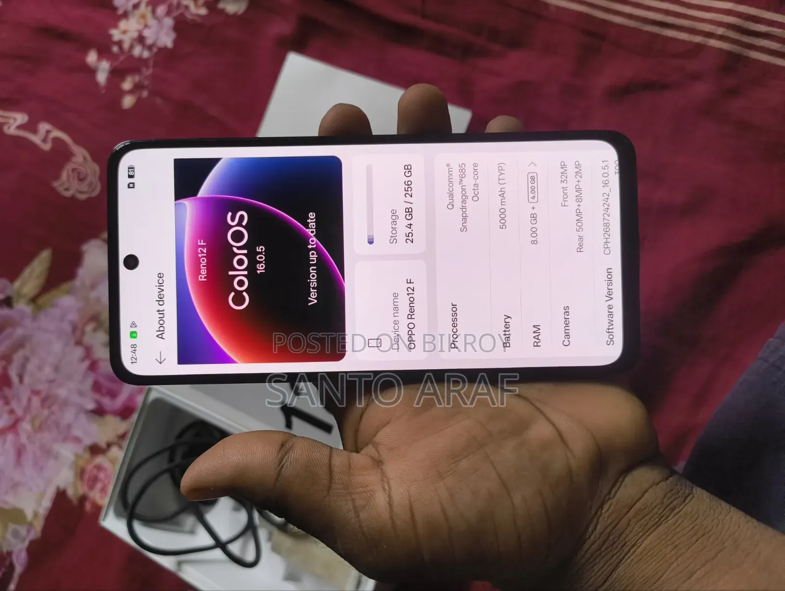 অপ্পো রেনো ২৫৬ জিবি ব্ল্যাক