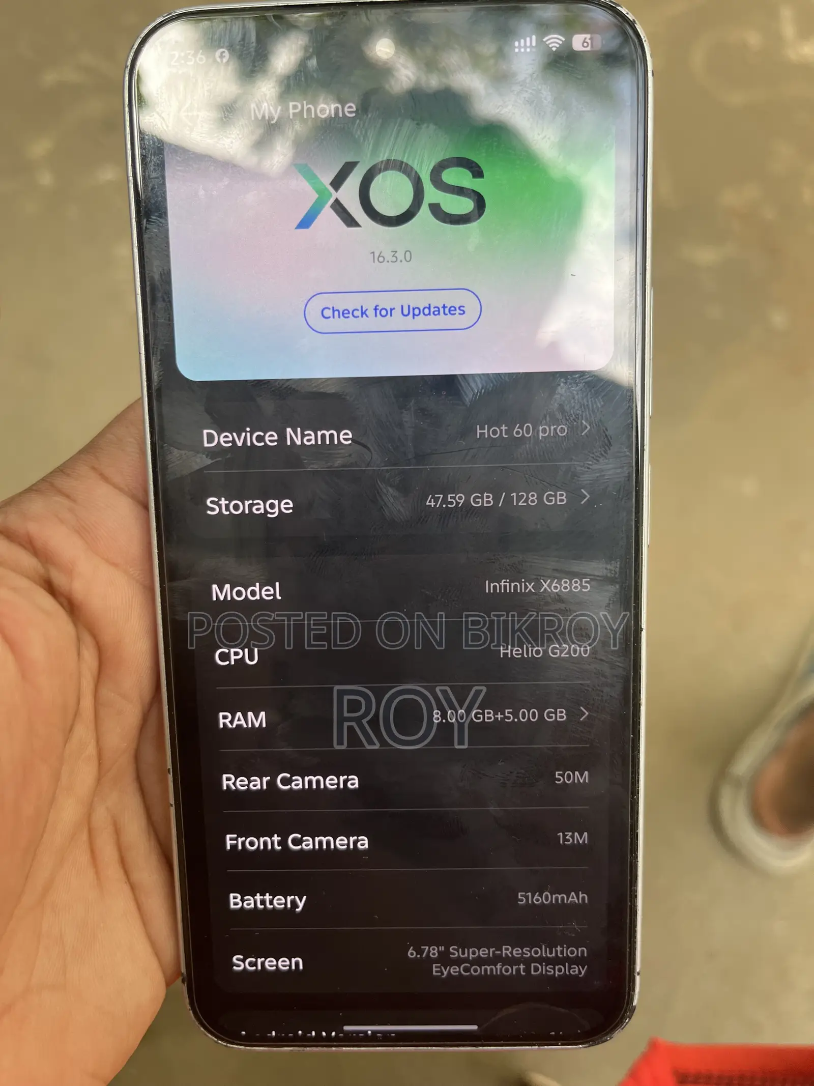 Infinix Hot 60 Pro 128 GB Silver