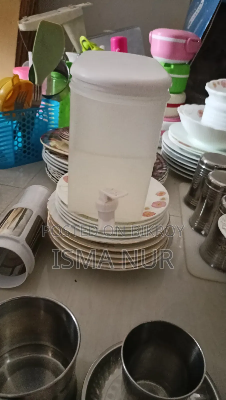 কম দামে অনেক রকম থালা-বাসন ও নতুন পিউরিফায়ার ফিল্টার