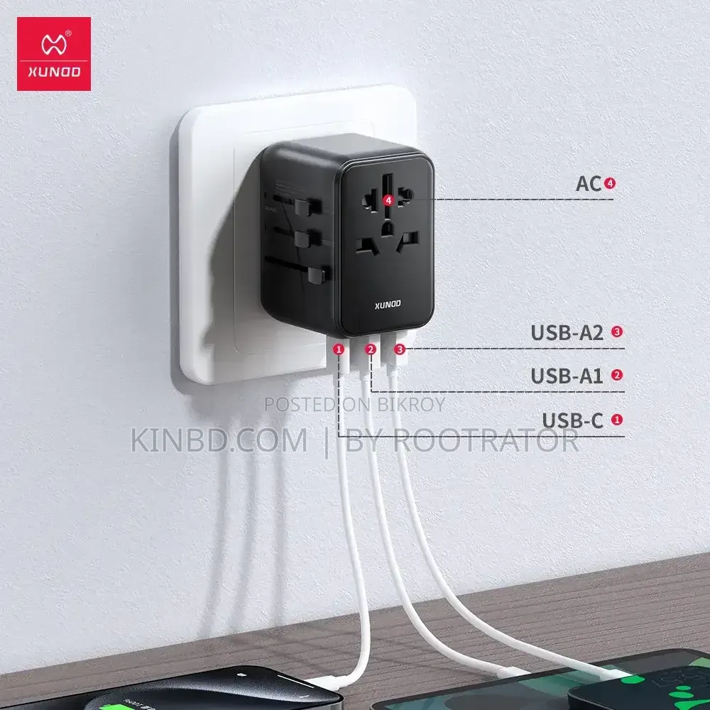 Xundd Travel Adapter - Your Trusted All-in-One