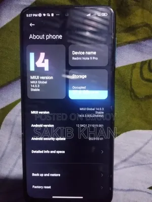 শাওমি রেডমি নোট ৯ প্রো ১২৮ জিবি গ্রিন