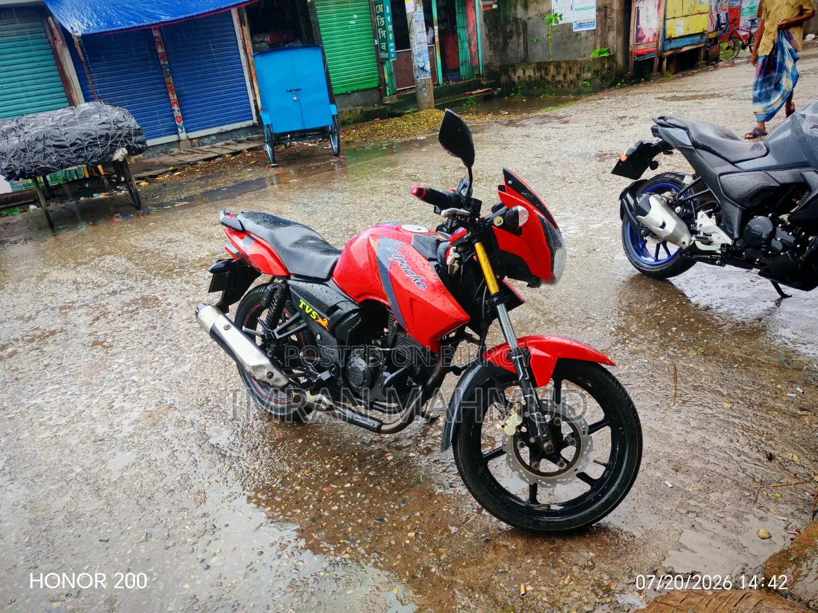 টিভিএস আপাচি আরটিআর ১৬০ টুভি ২০১৭ লাল