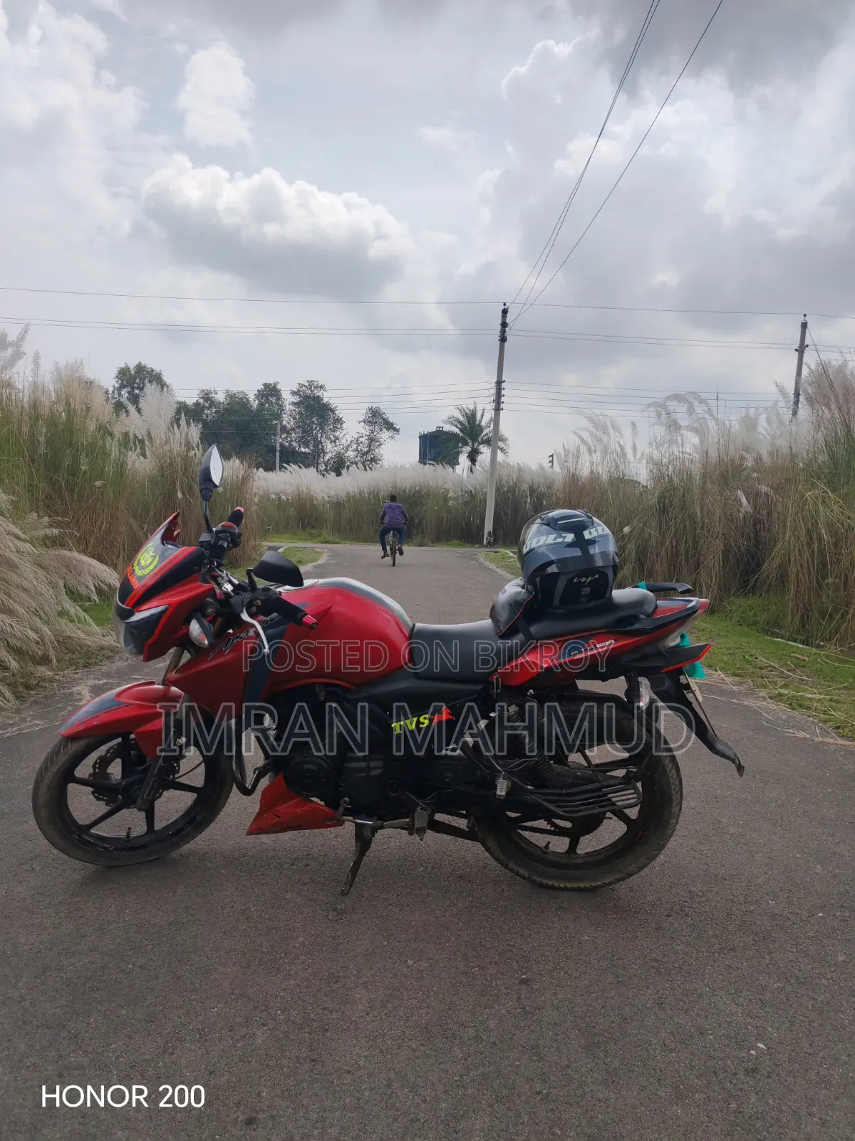 টিভিএস আপাচি আরটিআর ১৬০ টুভি ২০১৭ লাল