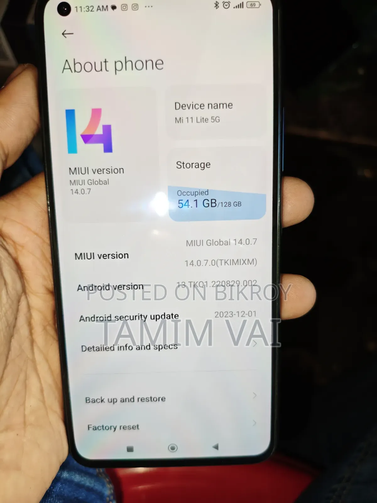 Xiaomi Mi 11 Lite 128 GB Black