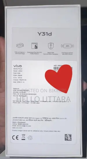 Vivo Y31d 256 GB White