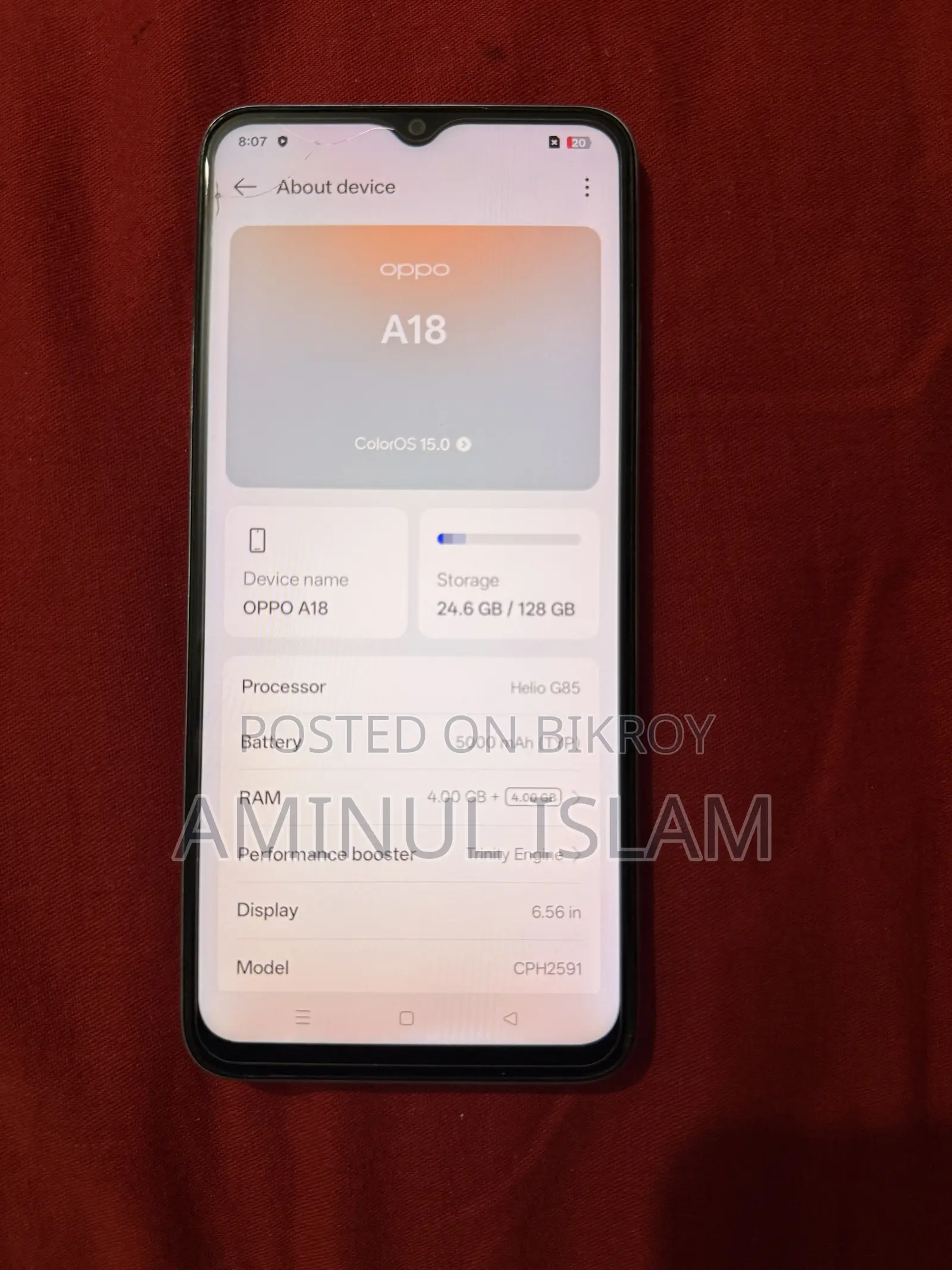 Oppo A18 128 GB White