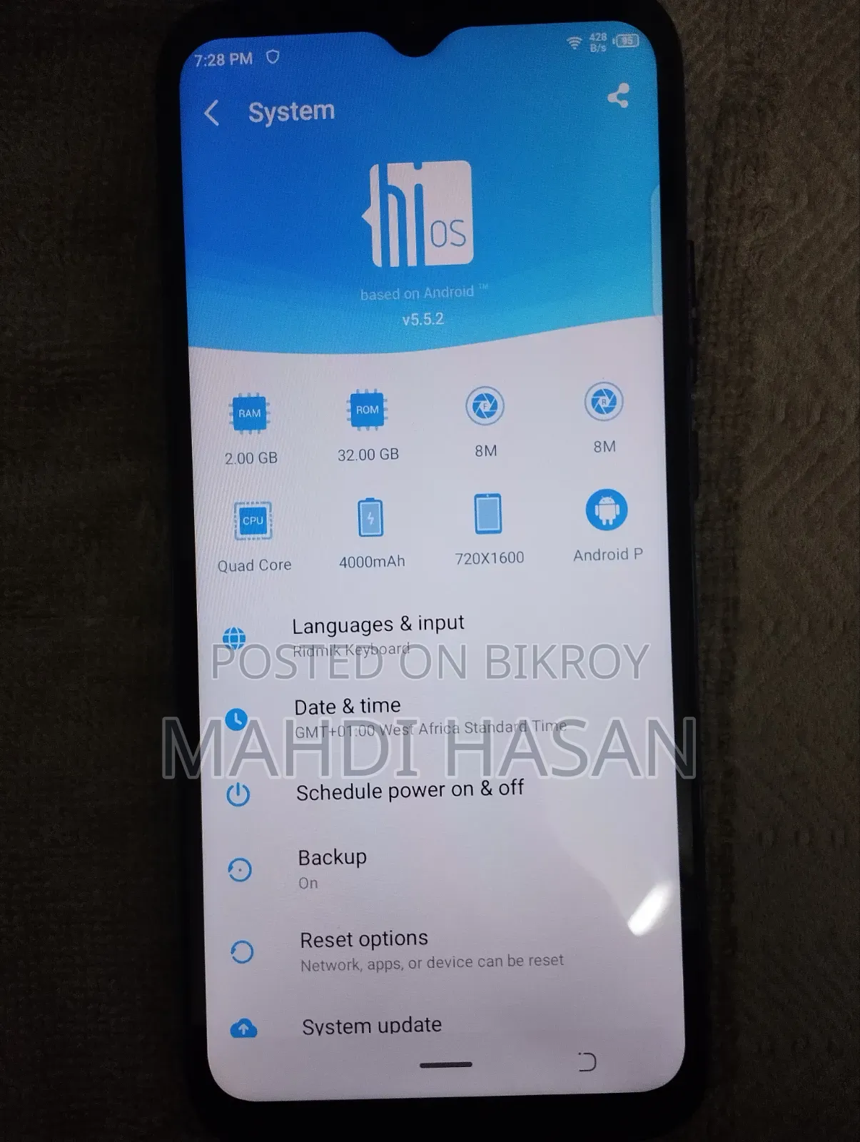 Tecno Spark 4 32 GB Blue