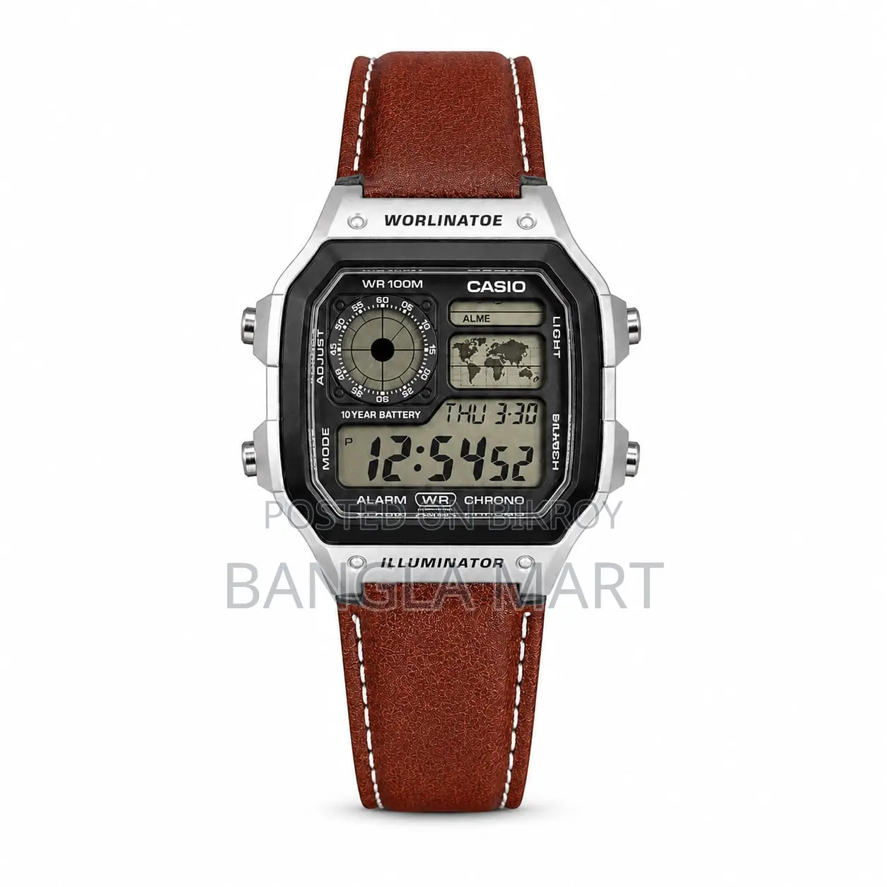 Casio Illuminator Leather Strap Premium Watch