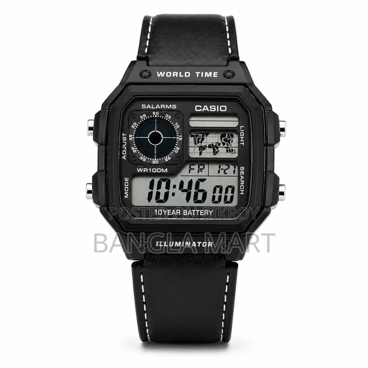 Casio Illuminator Leather Strap Premium Watch