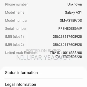 Samsung Galaxy A31 128 GB Blue