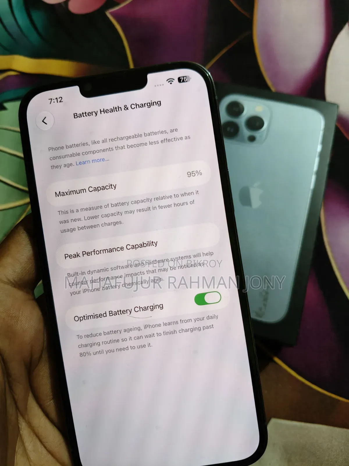 অ্যাপল আইফোন ১৩ প্রো ম্যাক্স ২৫৬ জিবি ব্লু