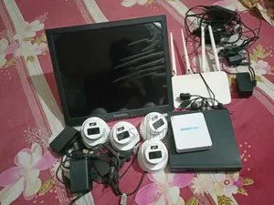 Four cameras, one monitor, one hard disk for sale