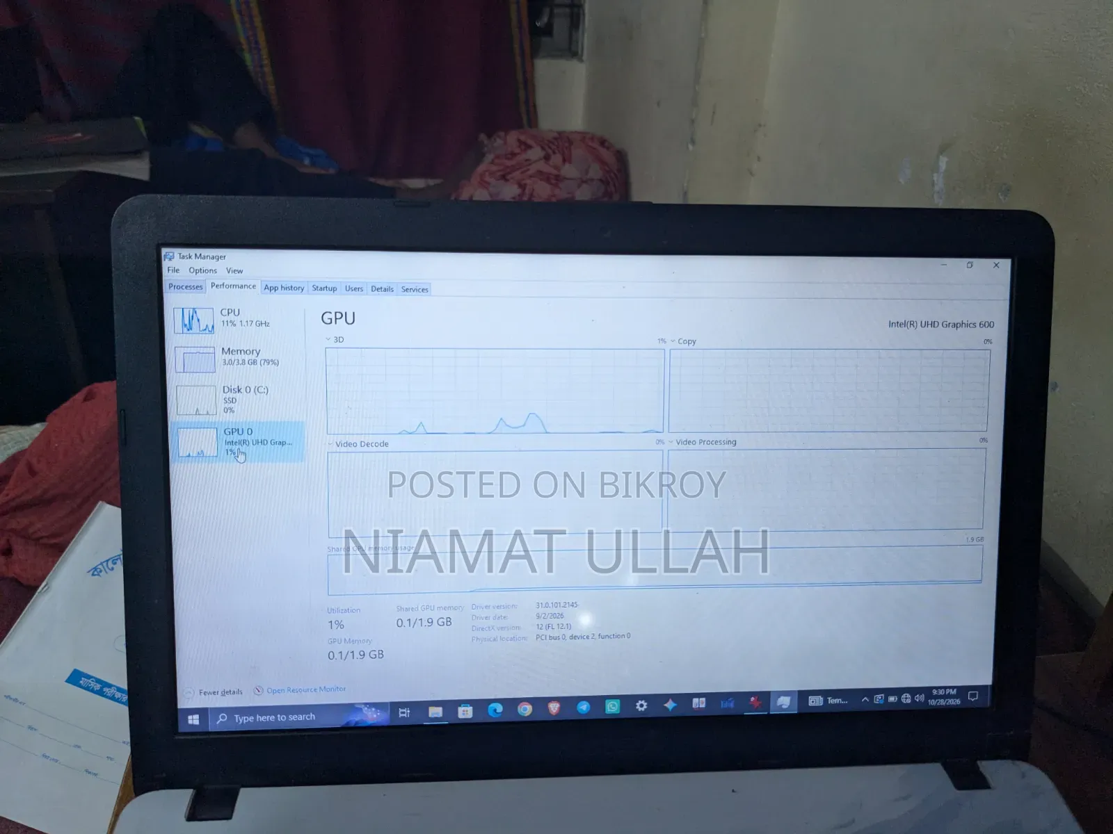Laptop Asus Vivobook 15 4GB Intel Celeron SSD 128GB