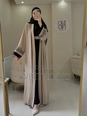 তুর্কি এমব্রয়ডারি বোরখা – হিজাবসহ ফুল সেট