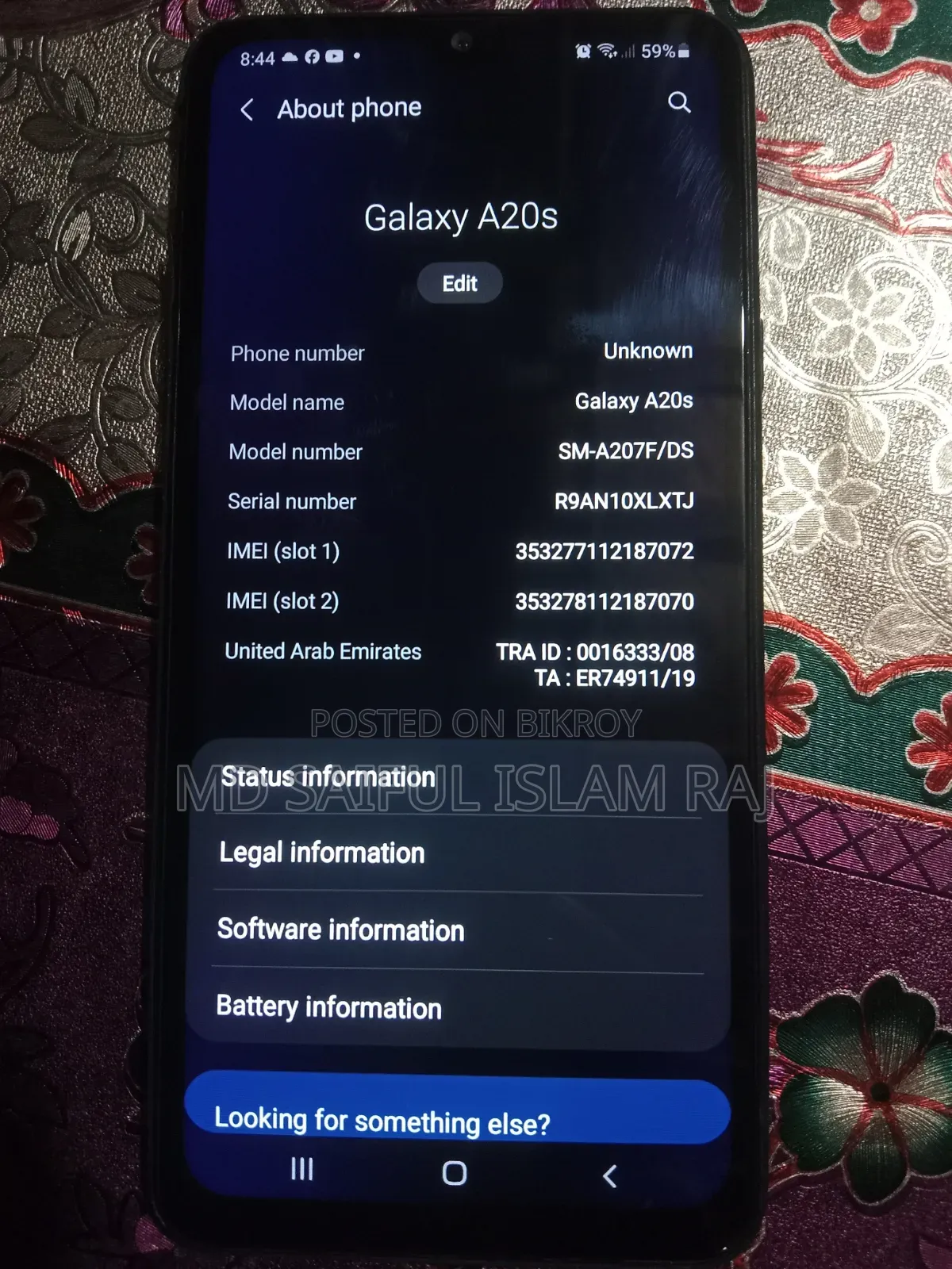 Samsung Galaxy A20s 64 GB Black