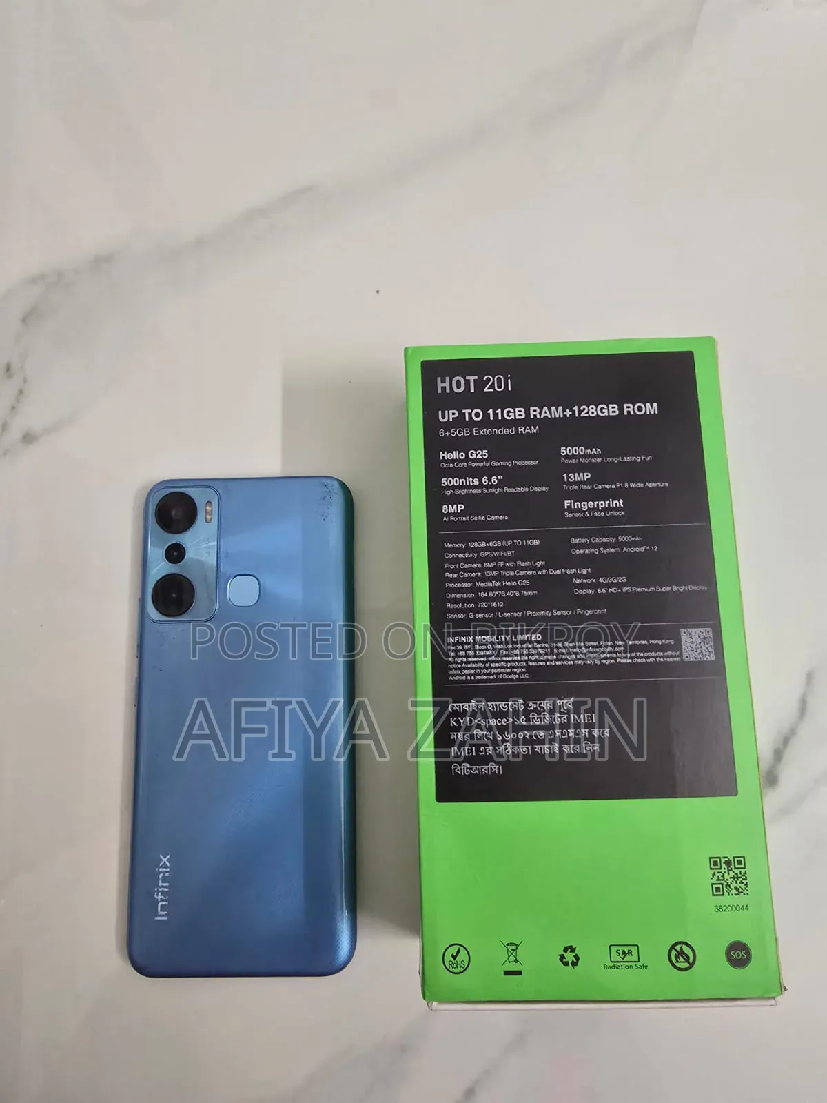 Infinix Hot 20i 128 GB Blue
