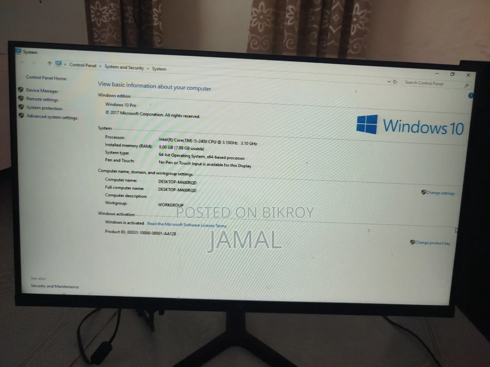 Desktop Computer HP 8GB Intel Core i5 SSD 500GB
