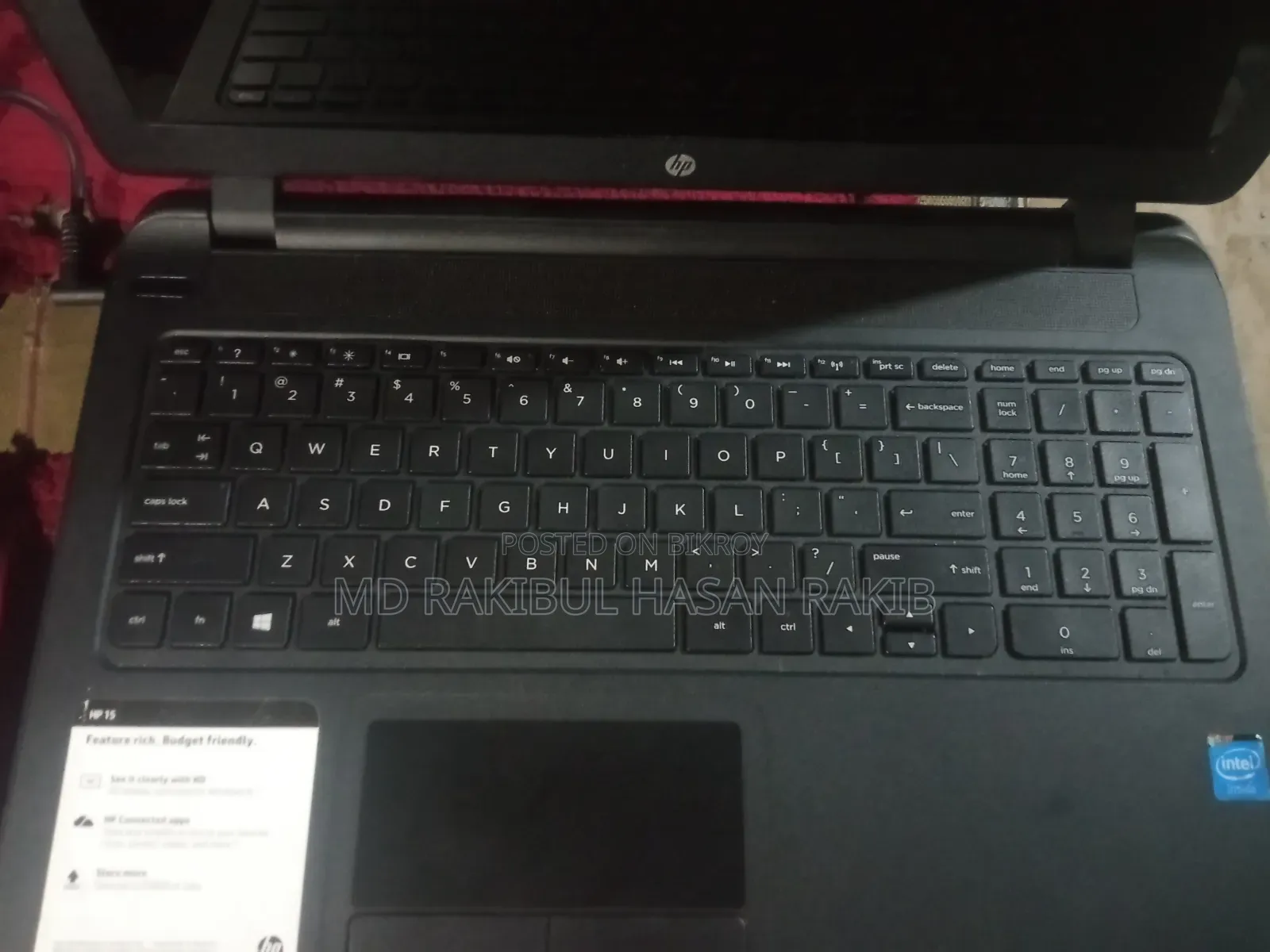 ল্যাপটপ HP 15 8GB ইন্টেল কোর i5 SSD 500GB