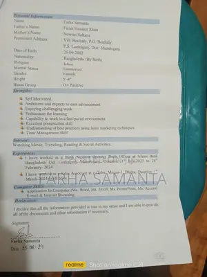 Part-Time Weekend CV