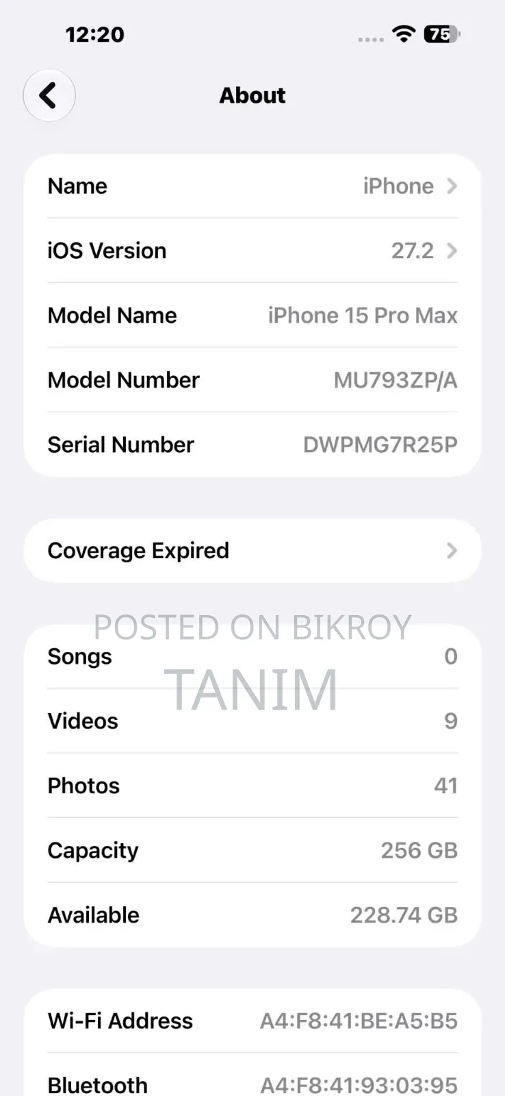 Apple iPhone 15 Pro Max 256 GB Silver