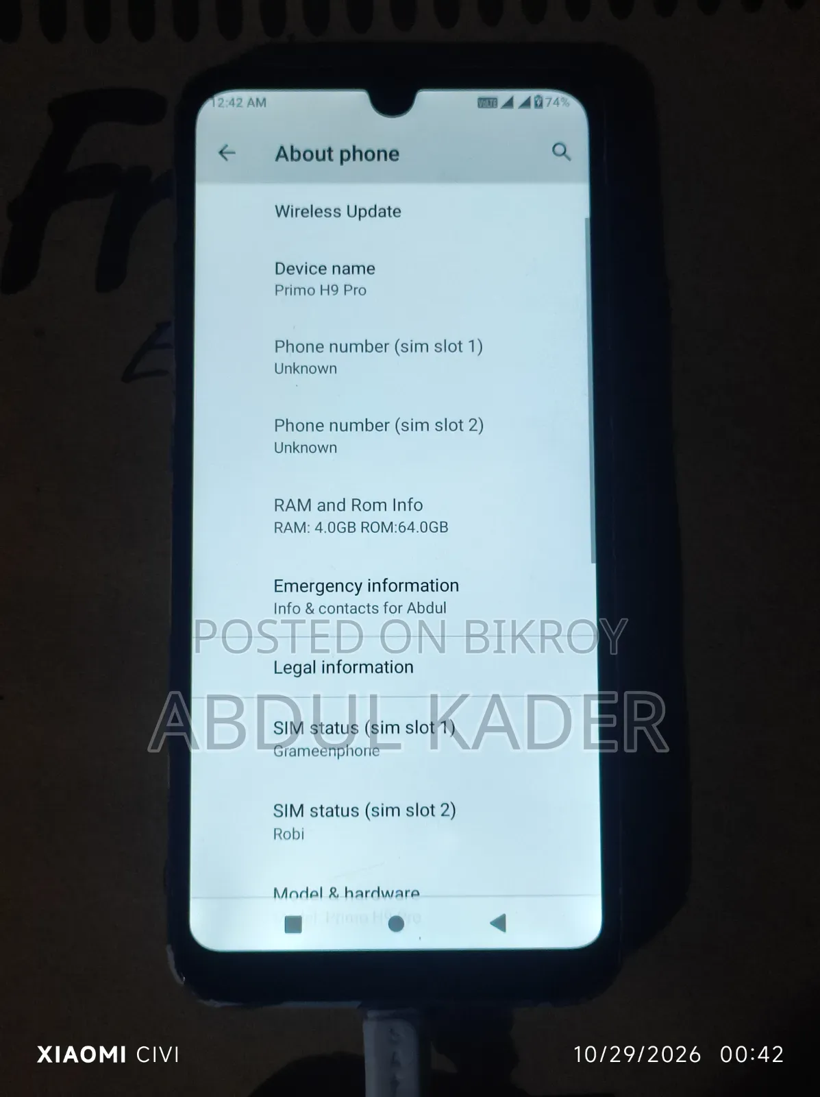 ওয়ালটন প্রিমো এইচ৯ প্রো ৬৪ জিবি