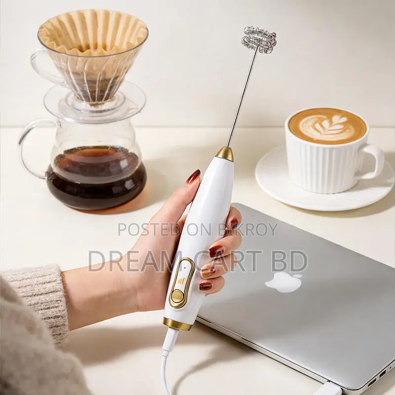 Rechargeable 3-Speed Electric Coffee & Milk Frother