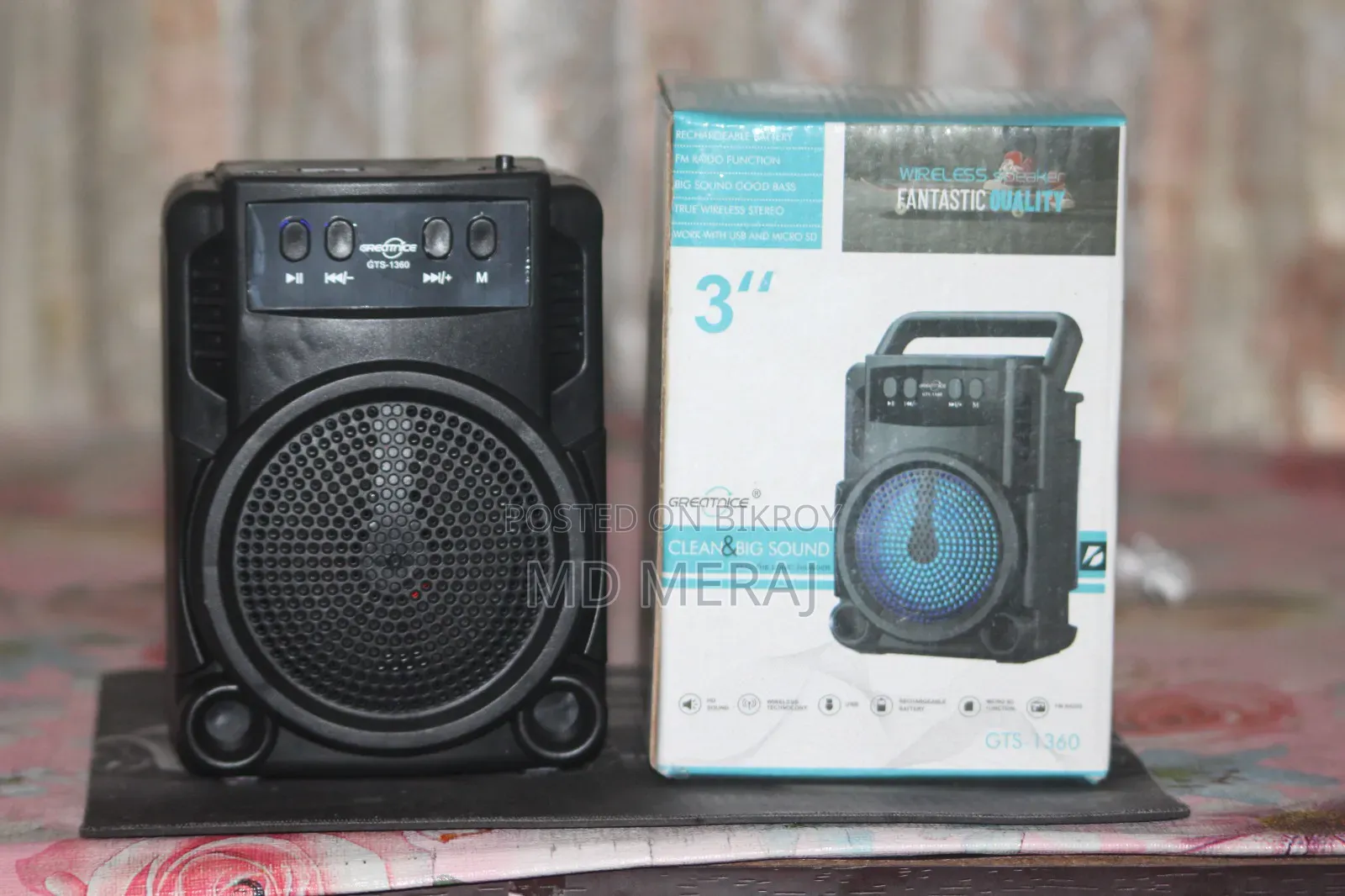 GREATNICE GTS-1360 পোর্টেবল ওয়্যারলেস স্পিকার