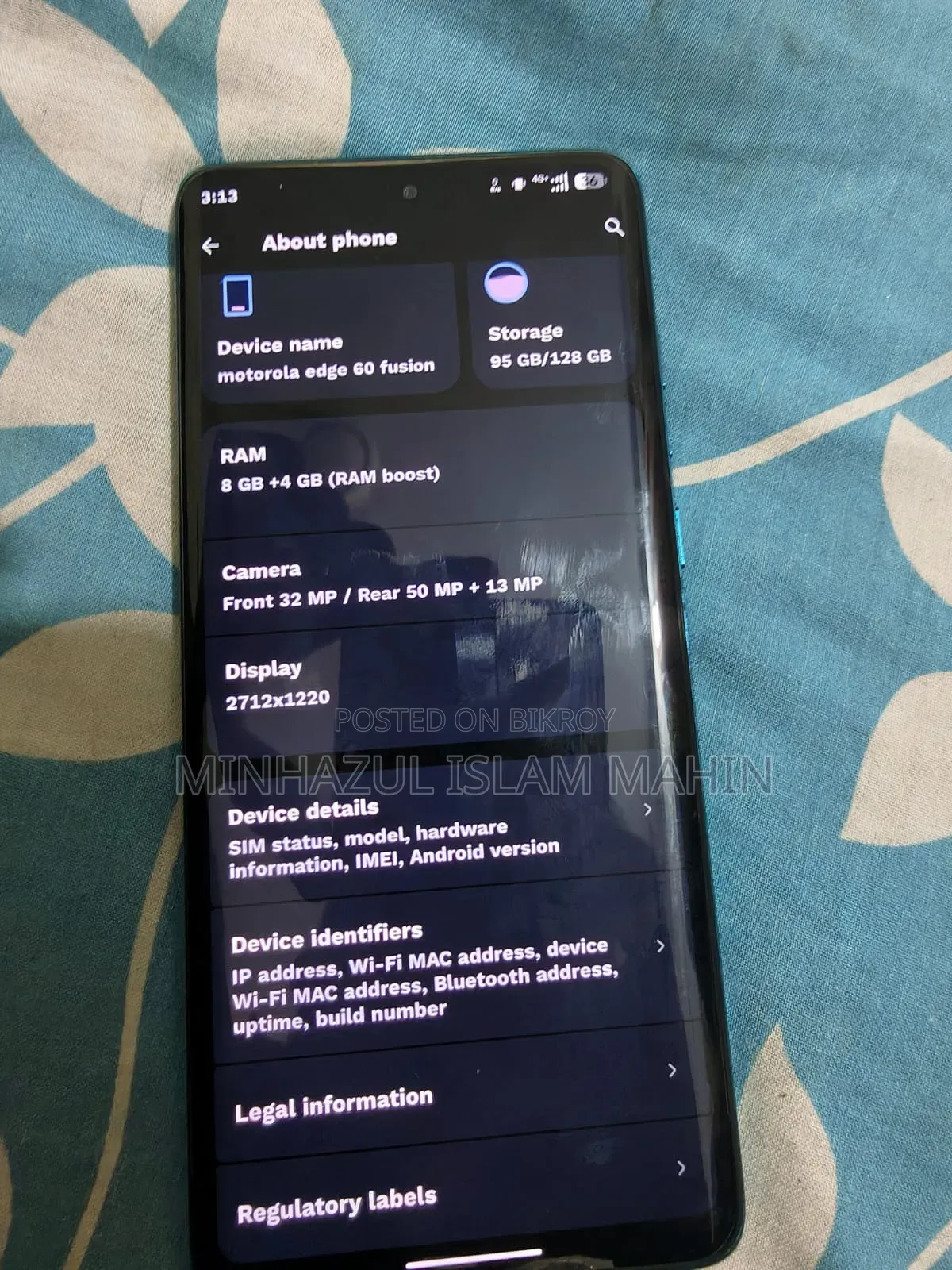 মোটরসাইকেল এজ ৬০ ফিউশন ১২৮ জিবি ব্লু